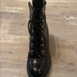 Women's Black Lace Up Boots